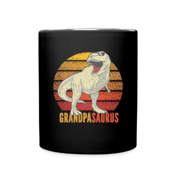 Opasaurus T Rex Dinosaur Grandpa Saurus - Full Colour Mug - black - Front