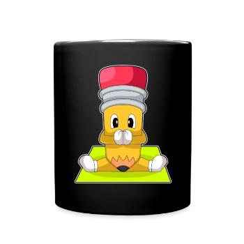 Crayon Yoga Fitness Gymnastique - Mug uni - noir - Devant