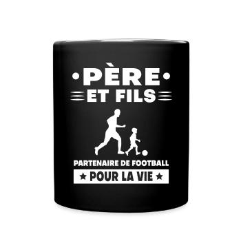 Father And Son Football Duo Man Dad - Full Colour Mug - black - Front
