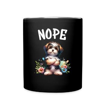 Drôle de dicton havanais non pour les amoureux des chiens - Mug uni - noir - Devant