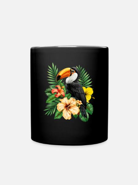 vintage Toucan birds toucan - Tasse einfarbig - Schwarz