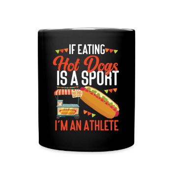 Hot-dog adulte si manger des hot-dogs - Mug uni - noir - Devant