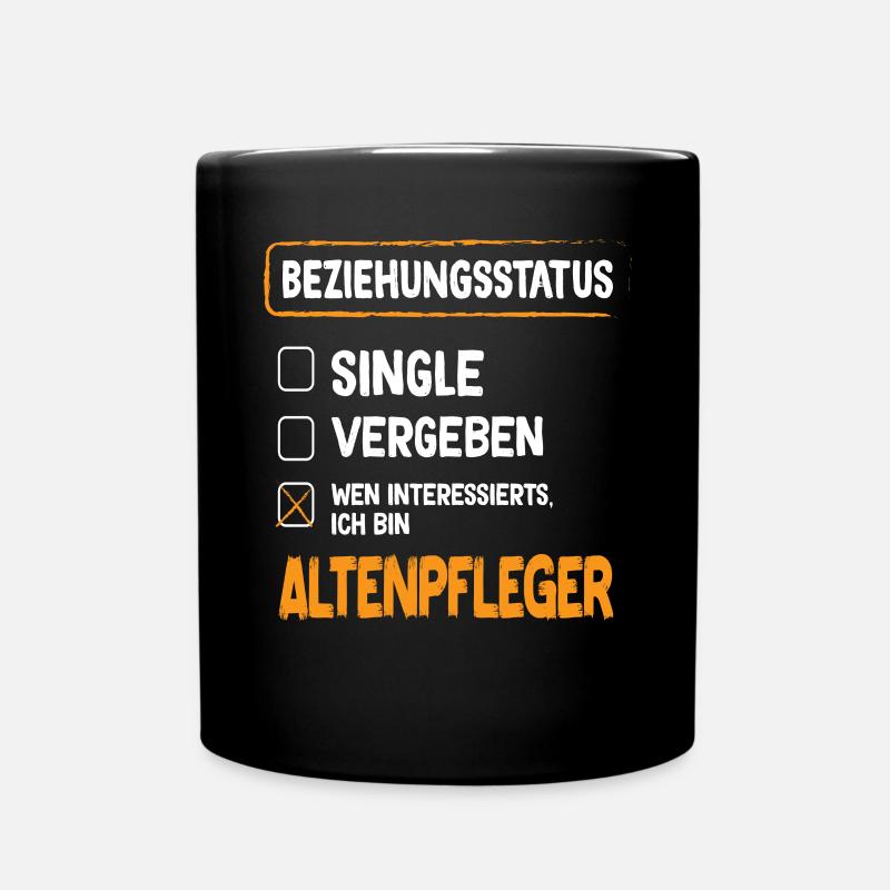 Altenpfleger Beziehungsstatus Altenpfleger - Tasse einfarbig - Schwarz