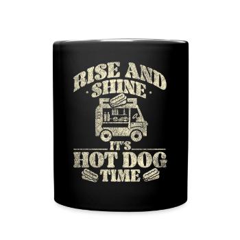 Hot Dog Adulte Vintage Rise Et - Mug uni - noir - Devant