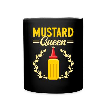 Senf Mustard - Tasse einfarbig - Schwarz - Vorne