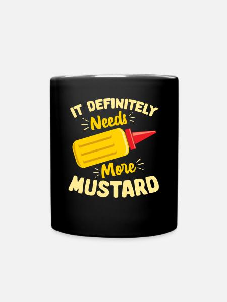 Senf Mustard - Tasse einfarbig - Schwarz