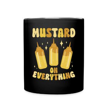 Senf Mustard - Tasse einfarbig - Schwarz - Vorne