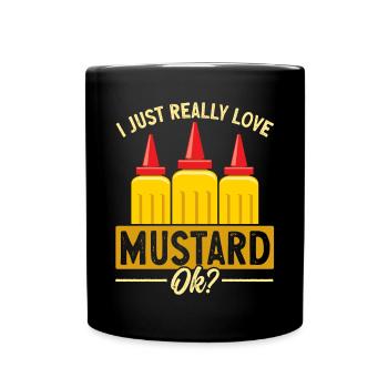 Senf Mustard - Tasse einfarbig - Schwarz - Vorne