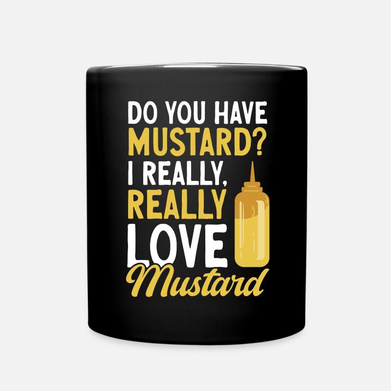Senf Mustard - Tasse einfarbig - Schwarz