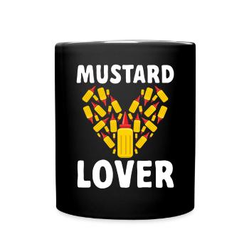 Senf Mustard - Tasse einfarbig - Schwarz - Vorne
