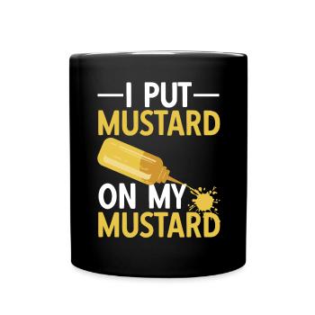 Senf Mustard - Tasse einfarbig - Schwarz - Vorne