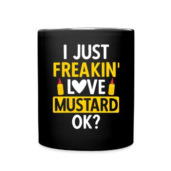 Senf Mustard - Tasse einfarbig - Schwarz - Vorne