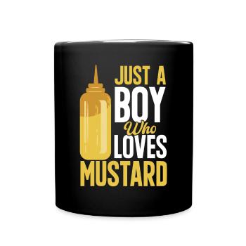 Senf Mustard - Tasse einfarbig - Schwarz - Vorne