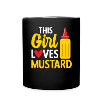 Senf Mustard - Tasse einfarbig - Schwarz - Vorne