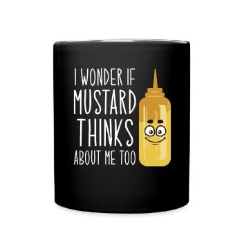 Senf Mustard - Tasse einfarbig - Schwarz - Vorne