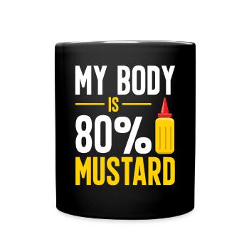 Senf Mustard - Tasse einfarbig - Schwarz - Vorne