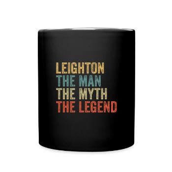Leighton the man the myth - Full Colour Mug - black - Front