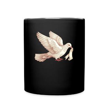 Lungenkrebs-Bewusstseinsmonat Weiße Schleife - Tasse einfarbig - Schwarz - Vorne