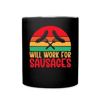 Sausage Lover - Tasse einfarbig - Schwarz - Vorne