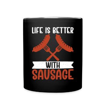 Sausage Lover - Full Colour Mug - black - Front