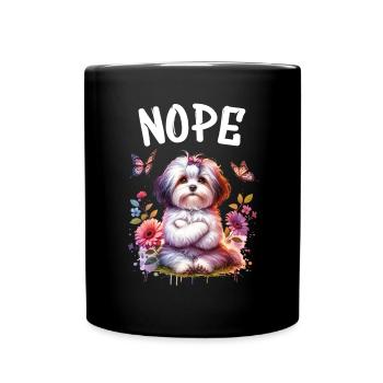 Drôle de dicton havanais non pour les amoureux des chiens - Mug uni - noir - Devant