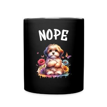 Drôle de dicton havanais non pour les amoureux des chiens - Mug uni - noir - Devant