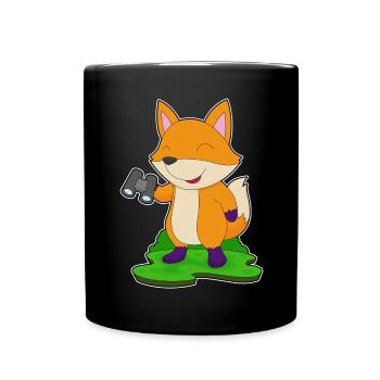 Fuchs Fernglas - Tasse einfarbig - Schwarz - Vorne