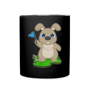 Rabbit Flag - Full Colour Mug - black - Front