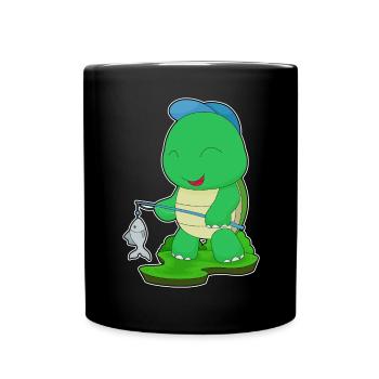Pêche au poisson tortue - Mug uni - noir - Devant