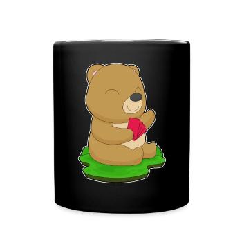 Jeu de cartes Bear Poker Poker - Mug uni - noir - Devant