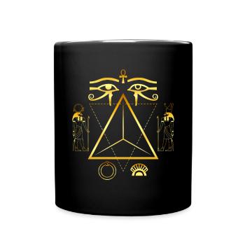 Oeil d’Horus Pharaon Déesse Pyramide Egypte Ancienne - Mug uni - noir - Devant