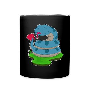 Snake Poker Poker Card Game - Full Colour Mug - black - Front