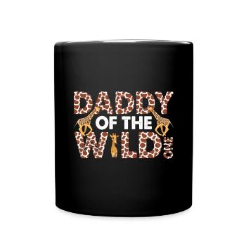 Papa Of The Wild One Birthday Zoo Theme Safari - Full Colour Mug - black - Front