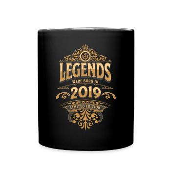 2019 Legend Birthday 2019 Year of birth - Full Colour Mug - black - Front