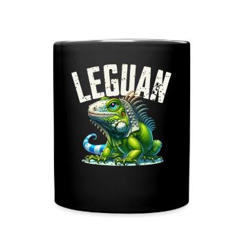 Leguan - Tasse einfarbig - Schwarz - Vorne