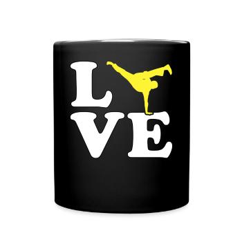 Capoeira Liebe - Tasse einfarbig - Schwarz - Vorne