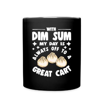 Delicious Asian Food Bao Bun Funny Dim Sum - Full Colour Mug - black - Front