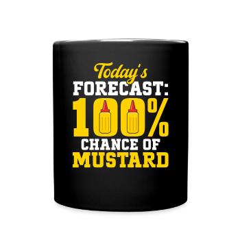 Senf Mustard - Tasse einfarbig - Schwarz - Vorne