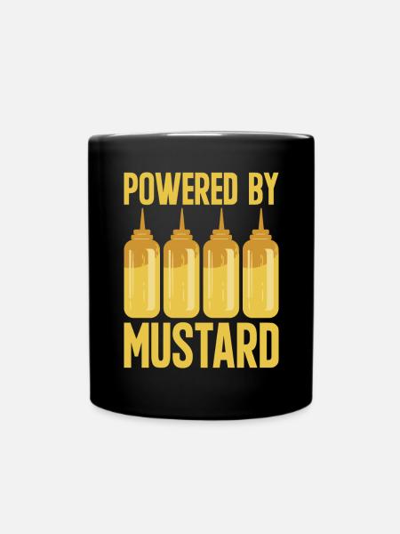 Senf Mustard - Tasse einfarbig - Schwarz