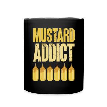 Senf Mustard - Tasse einfarbig - Schwarz - Vorne