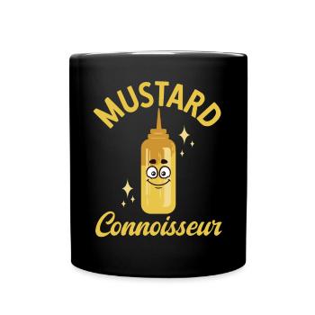 Senf Mustard - Tasse einfarbig - Schwarz - Vorne