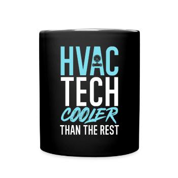 Heating, Air Conditioning, Ventilation, Technician - Full Colour Mug - black - Front