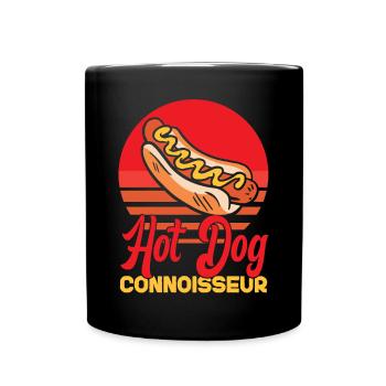 Hot Dog Adult Retro Hot Dog - Full Colour Mug - black - Front