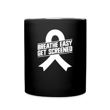 Lungenkrebs-Bewusstseinsmonat Weiße Schleife - Tasse einfarbig - Schwarz - Vorne