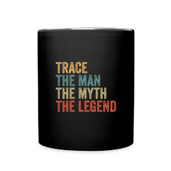 Trace the man the myth - Tasse einfarbig - Schwarz - Vorne