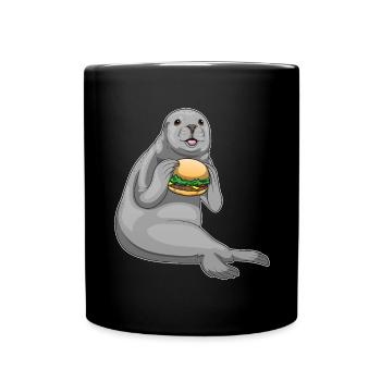 Seal Cheeseburger - Full Colour Mug - black - Front