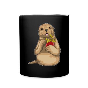 Seal French fries - Full Colour Mug - black - Front