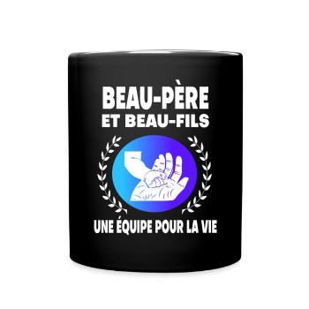 father-in-law and stepson step-dad father - Full Colour Mug - black - Front