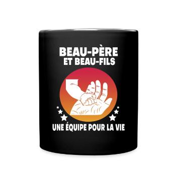 Father-in-law and stepson hand dad - Full Colour Mug - black - Front