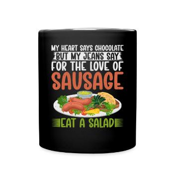 Sausage Lover - Full Colour Mug - black - Front